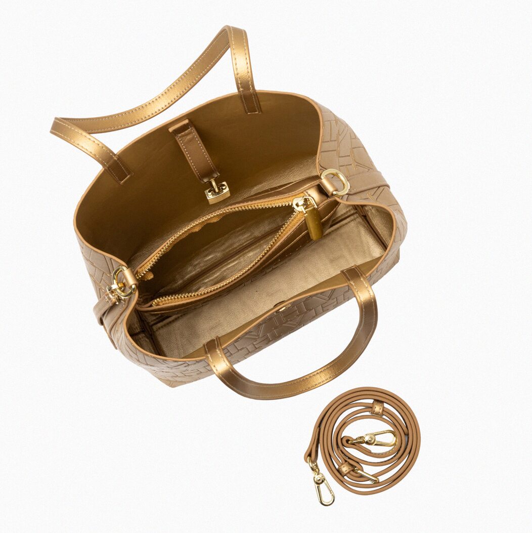 VH Embossed Shoulder Bag